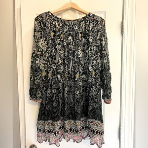 NWOT Anthropologie Tanvi Kedia Floral Bird Print Dress
